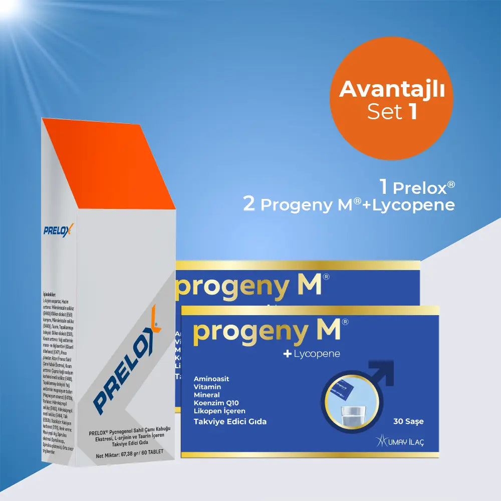 2 Kutu Progeny M®+Lycopene & 1 Kutu Prelox® - Avantajlı Paket 1