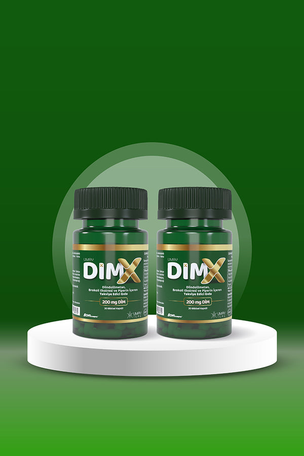 DimX® 200 mg 2'li Set / Kadın Ve Erkeklerde Östrojen Seviyesini Dengelemeye Yardımcı Gıda Takviyesi