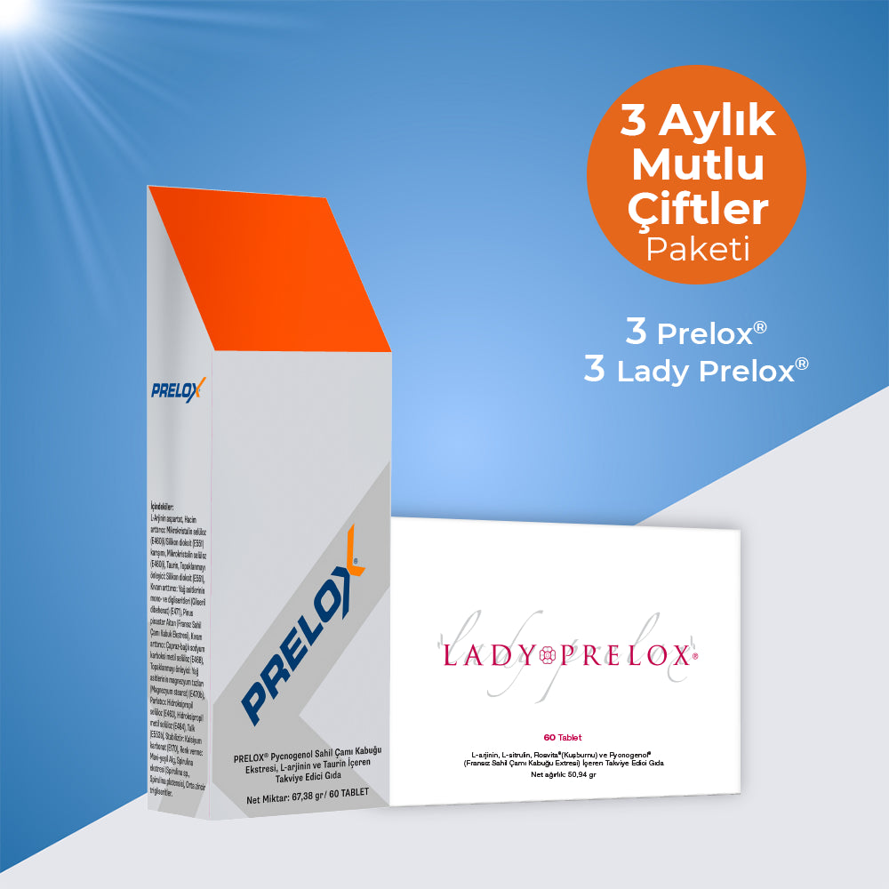 Mutlu Çiftler Paketi (3 Aylık)- 3 Kutu Prelox®  & 3 Kutu Lady Prelox®